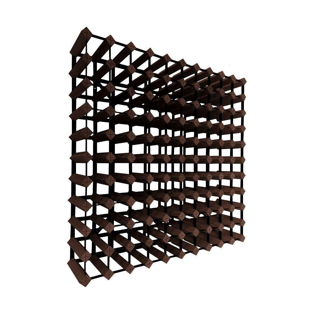 110 bottle dark wood wine rack