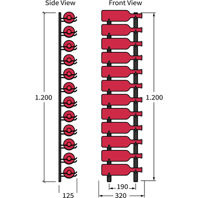wall mounted wine rack 12 bottles