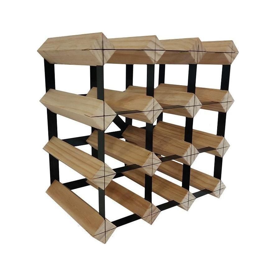 small 12 bottle wooden wine rack