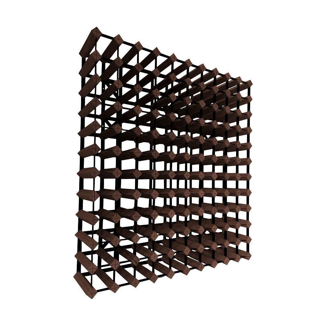 120 bottle dark wood wine rack