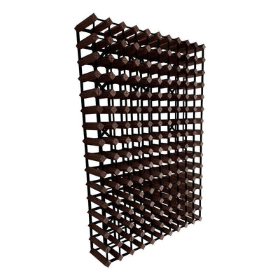 160 bottle dark wood wine rack