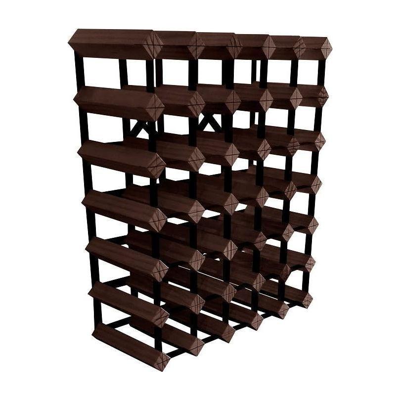 35 bottle dark wood wine rack