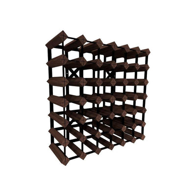 42 bottle dark wood wine rack