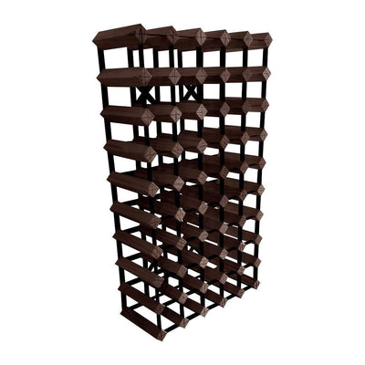 50 bottle dark wood wine rack