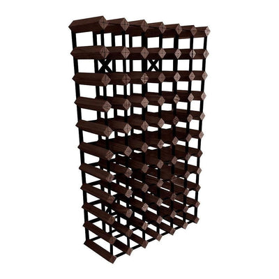 66 bottle dark wood wine rack