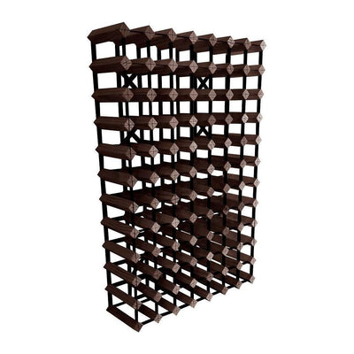 84 bottle dark wood wine rack