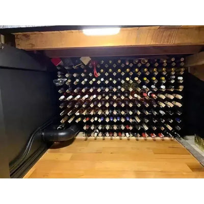 custom wine rack under house