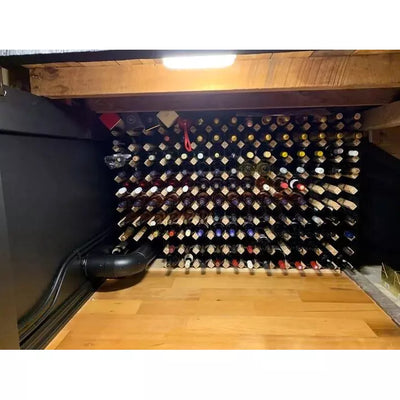 custom wine rack under house