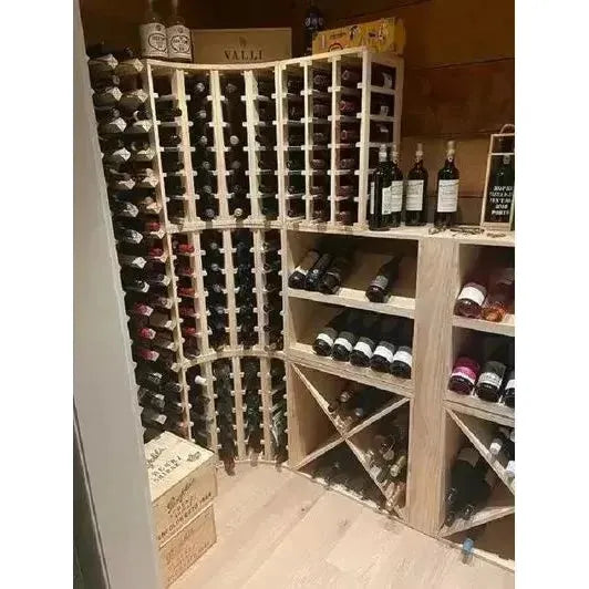 wooden modular wine rack cellar